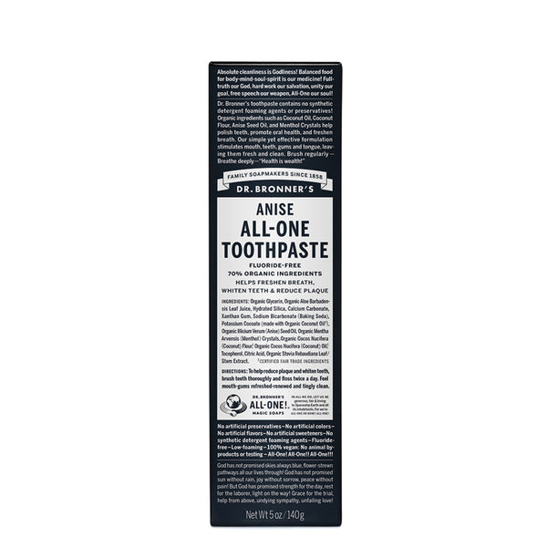 Dr. Bronner's Toothpaste Anise 140g