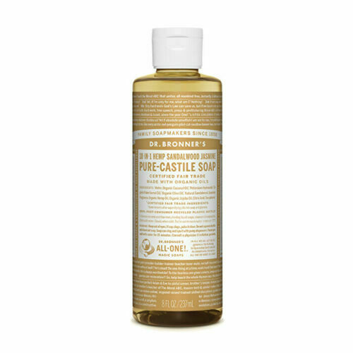 Dr. Bronner's Pure-Castile Soap Liquid (Hemp 18-in-1) Sandalwood Jasmine 237ml