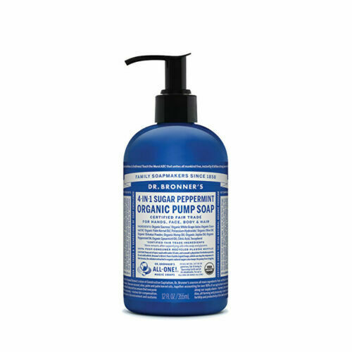 Dr. Bronner's Organic Pump Soap (Sugar 4-in-1) Peppermint 710ml