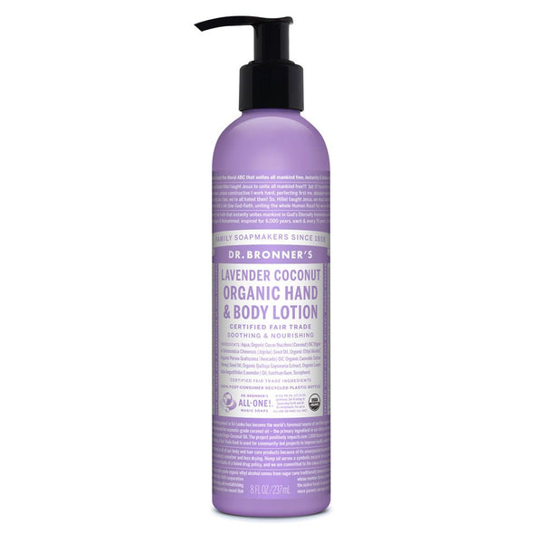 Dr. Bronner's Organic Hand & Body Lotion Lavender Coconut 237ml