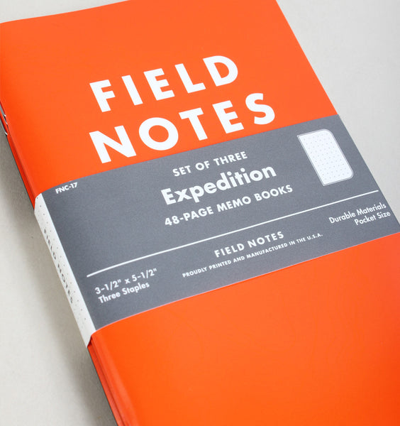 FIELD NOTES Expedition - Dot Graph - Set of 3 Memo Books