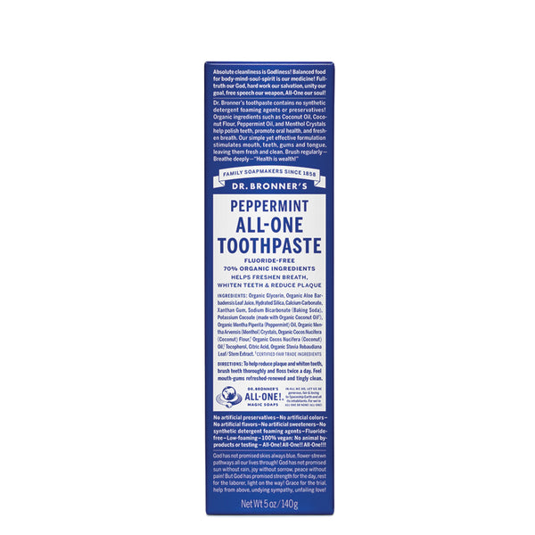 Dr. Bronner's Toothpaste Peppermint 140g