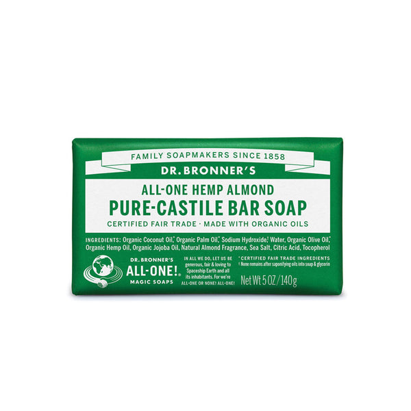 Dr. Bronner's Pure-Castile Bar Soap (Hemp All-One) Almond 140g