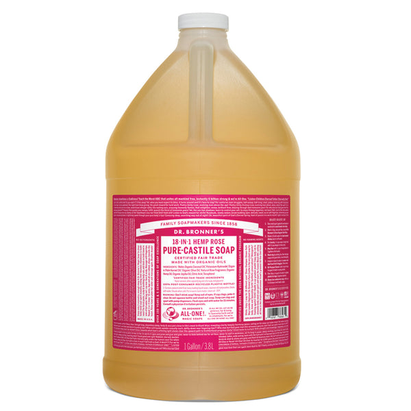 Dr. Bronner's Pure-Castile Soap Liquid (Hemp 18-in-1) Rose 3.78L