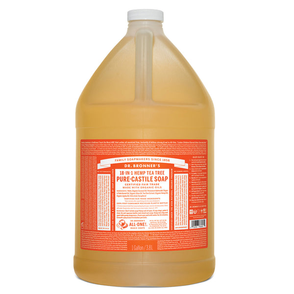 Dr. Bronner's Pure-Castile Soap Liquid (Hemp 18-in-1) Tea Tree 3.78L