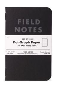 FIELD NOTES® "Pitch Black" - Dot Grid - Set of 3 Memo Books