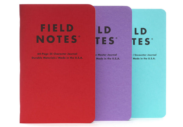 FIELD NOTES 5E Character Journal OR Game Master Journal OR Monster Journal for Dungeons and Dragons