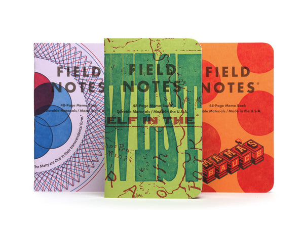 FIELD NOTES 2020 Quarterly Edition - United States of Letterpress Type A/B/C - Set of 3 Graph Memo Books