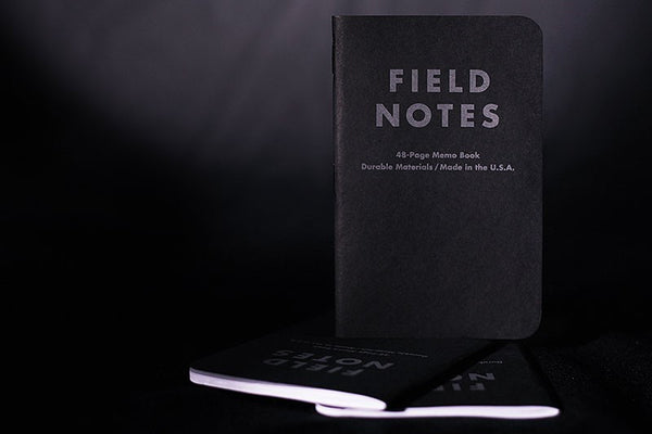 FIELD NOTES® "Pitch Black" - Dot Grid - Set of 3 Memo Books