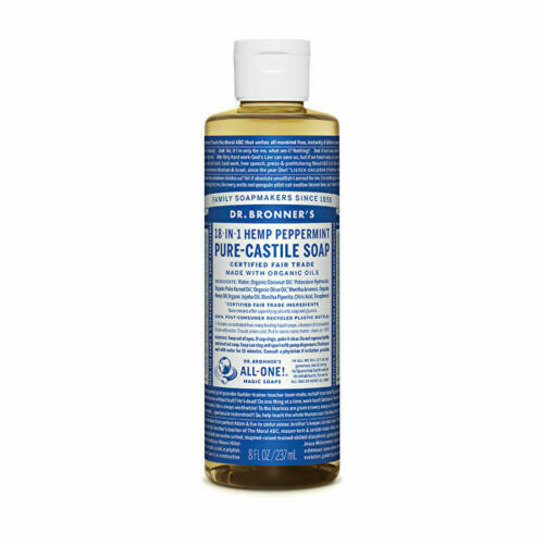 Dr. Bronner's Pure-Castile Soap Liquid (Hemp 18-in-1) Peppermint 237ml