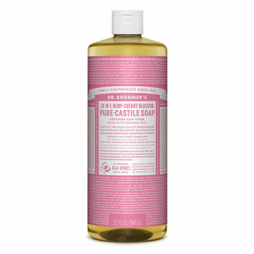 Dr. Bronner's Pure-Castile Soap Liquid (Hemp 18-in-1) Cherry Blossom 946ml