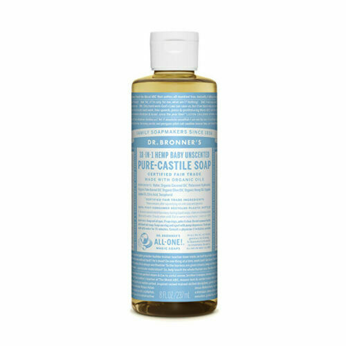 Dr. Bronner's Pure-Castile Soap Liquid (Hemp 18-in-1) Baby Unscented 237ml