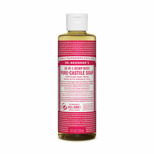 Dr. Bronner's Pure-Castile Soap Liquid (Hemp 18-in-1) Rose 237ml